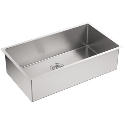 Strive® 32" L x 18.25" W Undermount Single Bowl Kitchen Sink with Basin Rack