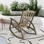 Chaise berçante d'extérieur en bois Deboraha
