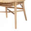 Chaise de salle à manger moderne moderne bohémien en rotin brun naturel