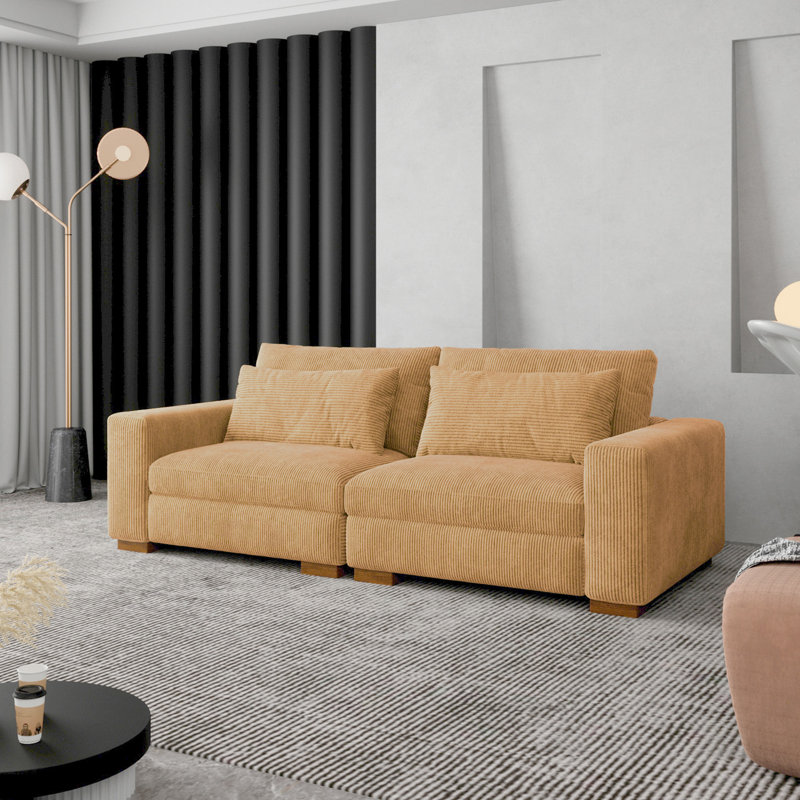 Fari 89'' Recessed Arms Modular Sofa