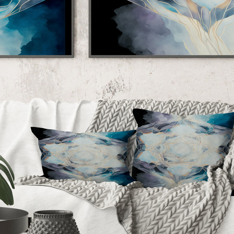 Fundamental Patterns Sacred Geometry VIII - Abstract Geometric Printed Throw Pillow