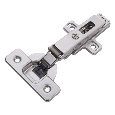 Concealed Soft Close Hinges Full overlay Frameless Soft Close - Polished Nickel - Cabinet Door Hinges (Set of 2)