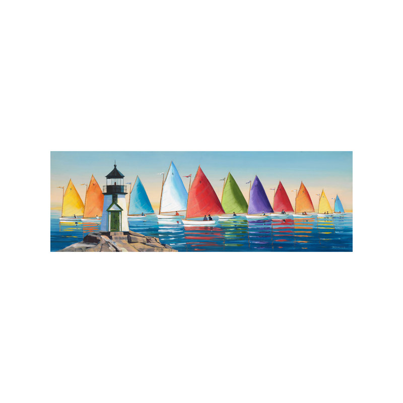 After The Races by Sally Caldwell Fisher - Wrapped Canvas Panoramic Print, 30.48 cm H x 91.44 cm W x 1.91 cm D