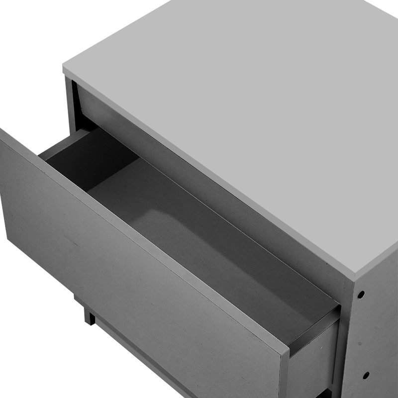 Bedside Table, Grey