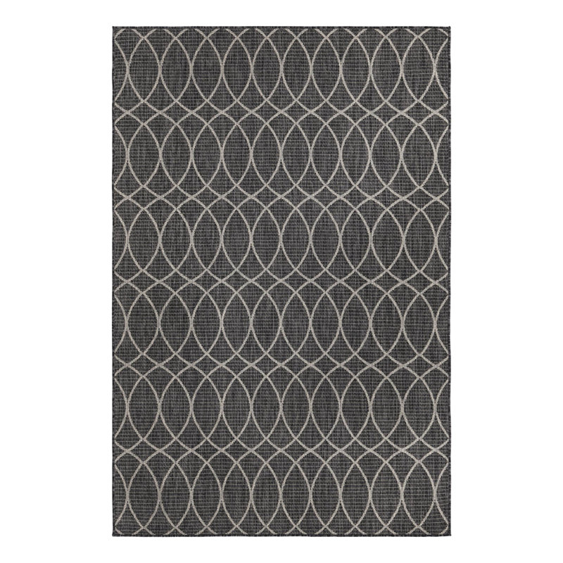 Tapis d'extérieur Charcoal_Unique Loom, Rectangle 5 pi 3 po x 7 pi 10 po