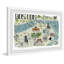 «Illustrated Map Of Boston», reproduction d'art sur papier-248076316