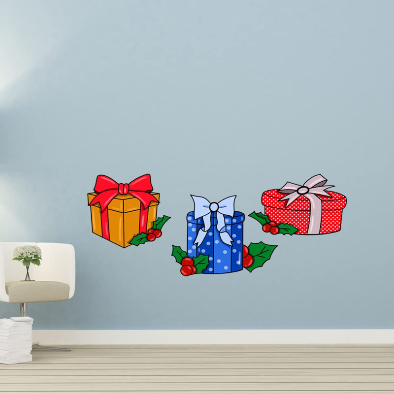 Adhésif décoratif cadeaux de Noël