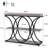 39" Farmhouse Console Table, 4-Tier Storage, Semi-Circle Metal Frame-1354171536