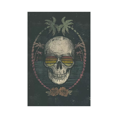 Palm Skull by Mike Koubou - Wrapped Canvas Gallery-Wrapped Canvas Giclée