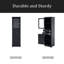 Armoire de rangement de 63 po de hauteur avec portes en verre, deux tiroirs et tablettes réglables, panneau de fibres à densité moyenne-1348220224