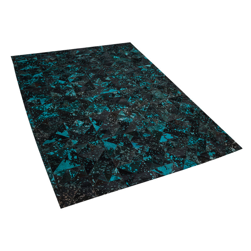 Darion Geometric Cowhide Hand Woven Area Rug, Rectangle 160 x 230cm