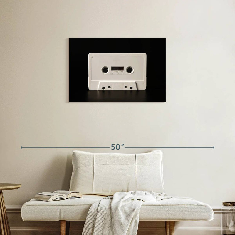 Cassette audio blanche Abarca, H 20 po x l 30 po