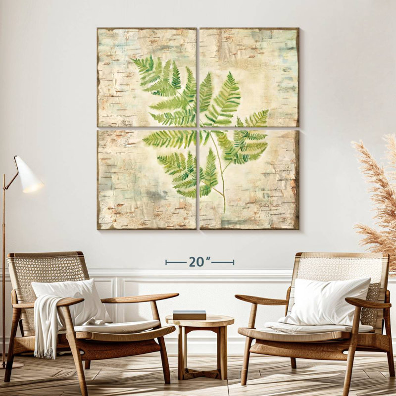 Harnek Birch Bark Ferns II, 57" H x 57" W