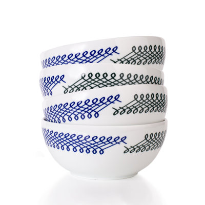 Ribbon Porcelain Cereal Bowl