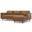 Canapé modulaire droit - brun caramel-2116267879