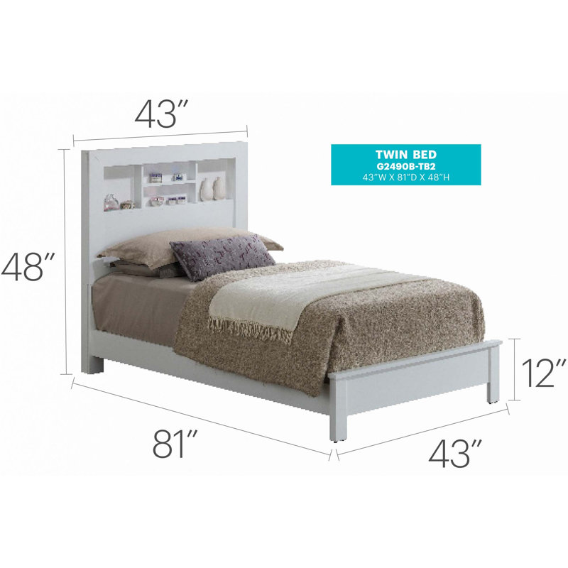 Lit transitionnel (lit seulement), Simple, Blanc