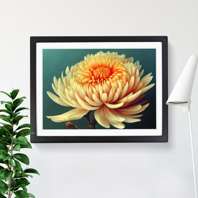 XH1022-642X Angelical Chrysanthemum Flower 1 Piece Single Picture Frame Wall Art
