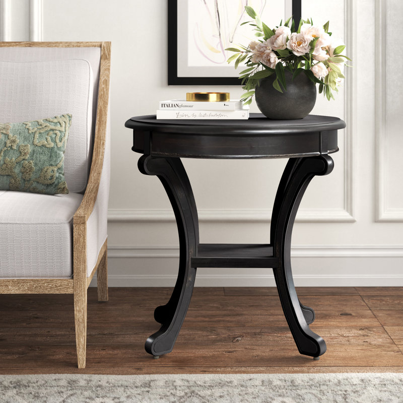 Table de bout Carolena, Noir antique