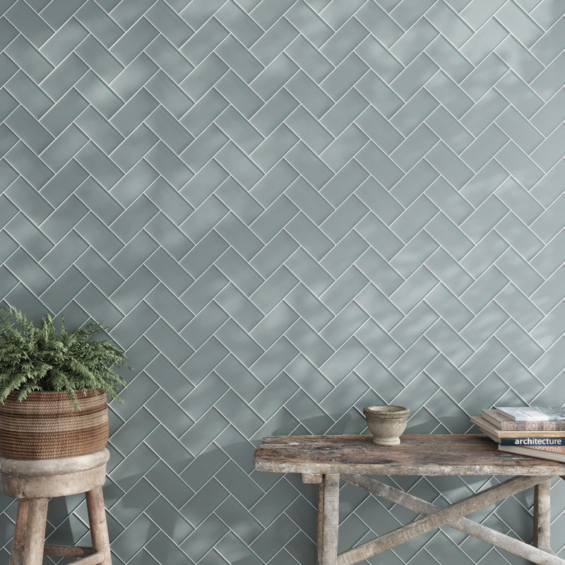 3"X 6" Matte Finished Glass Subway Tile, Glacier Gray