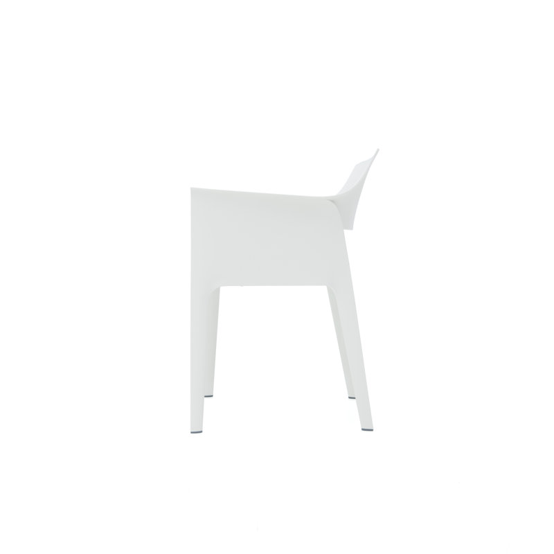 Pedrera Stacking Patio Dining Chair, White