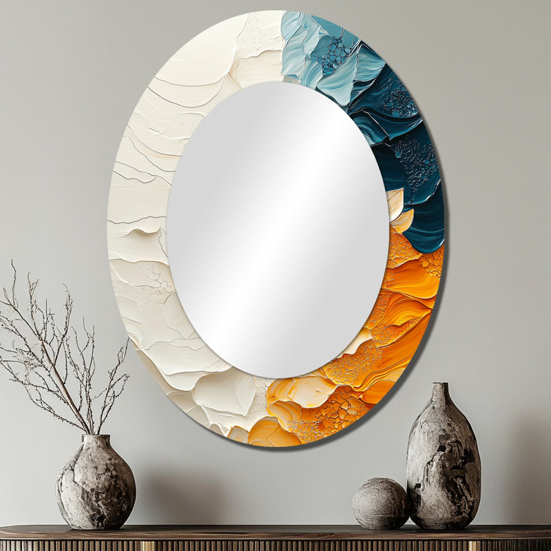 Miroir mural ovale Biomorphism, 40 po x 30 po