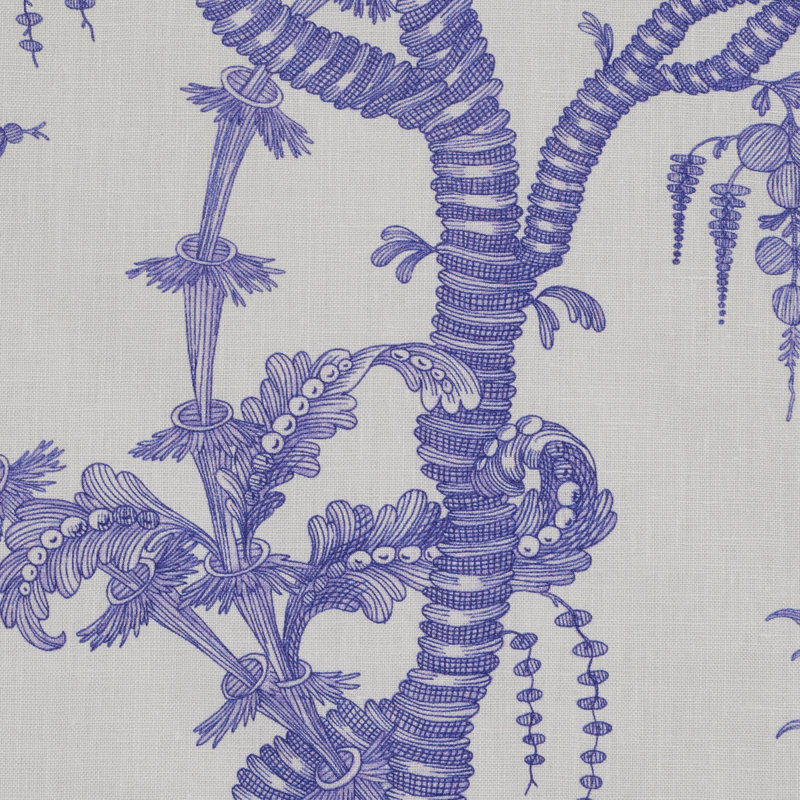 San Cristobal Toile Fabric, Purple