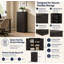 Armoire de rangement verrouillable de 21,65 po Ebern Designs Saravia - 2 tablettes, 2 portes pour garde-manger, bureau et buanderie-1597727695