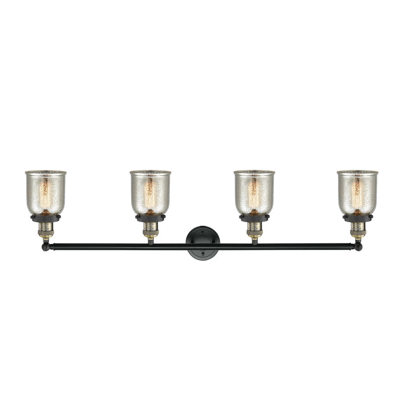 Éclairage pour salle de bain 4 lumières Hanh, DEL, Laiton antique noir