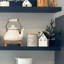 Ensemble de tablettes murales noires extra longues 47,3 x 9,4 pouces (2 pièces) - Tablette décorative de style maison de campagne - Convient à divers espaces, à un rangement double-1494404453