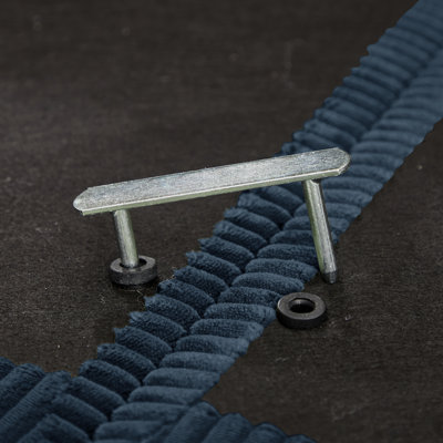 Canapé modulaire surdimensionné en L Cloud Couch Cloud, canapé 3 places avec repose-pieds, coussins de siège confortables et épais, tissu en velours côtelé respirant, bleu pour le salon