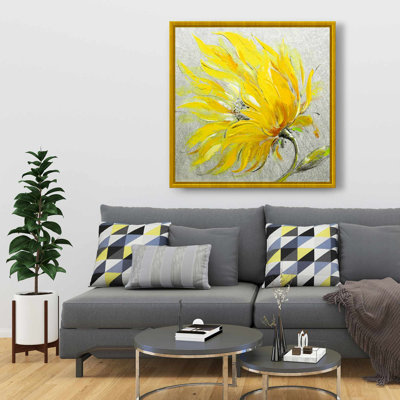 Yellow Flower - Framed Canvas | Art Print
