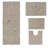 Schoenberger Floral Design Bath Rugs (Set of 4)-939678017