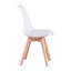 42.5cm Modern style Dining Chair, Padded Plastic Side Chair with Solid Wood Legs-280027451-340434033