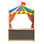 Spectacle de marionnettes en bois Bright Bright Beginnings avec tableau noir magnétique et rangement arrière