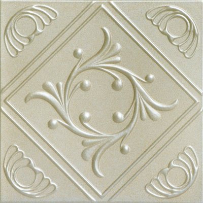 Diamond Wreath 1.6 ft. x 1.6 ft. Polystyrene Glue-up Ceiling Tile