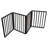 Freestanding Dark Brown Wooden Pet Gate - Easy To Store And Transport Control In House Doorway & Stairway Arc Block Folding Movement Limiting