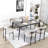 Peavler Boucle Dining Chairs, Upholstered Dining Room Chairs with Black Metal Legs, Round Modern Dining Chair for Dining Room, Kitchen-1384776283