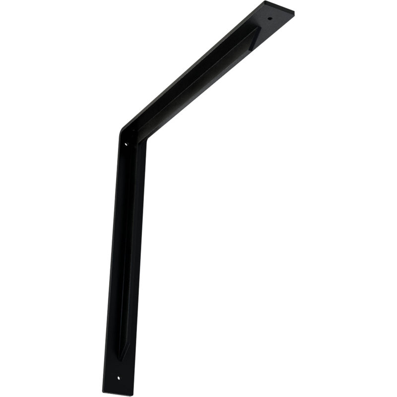 Support en acier Stockport, H 18 po x l 2 po x P 18 po, Noir thermolaqué