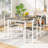 5-Piece Kitchen Table Chairs Set, Dining Table Set For 4, Rectangle Dining Room Table Set With Four Chairs And Wooden Table Top, Dining Table Set With Backrest For Small Spaces, Dining Or Living Room-959311465