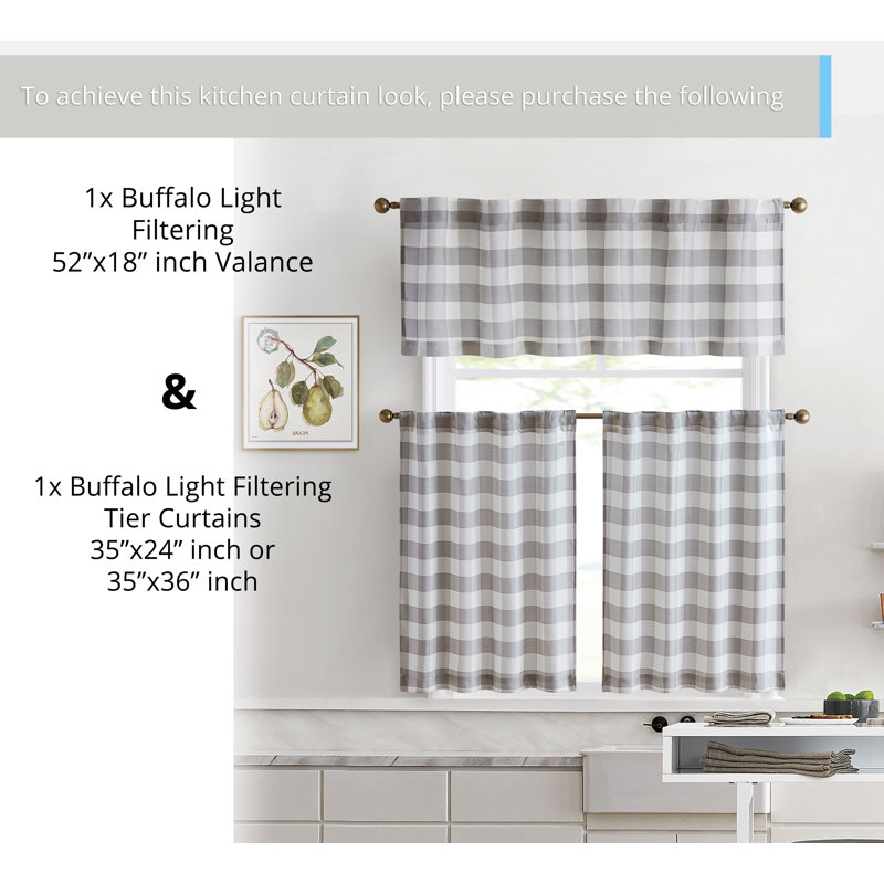 Wellsbury Tailored Window Valance, Dove Gray