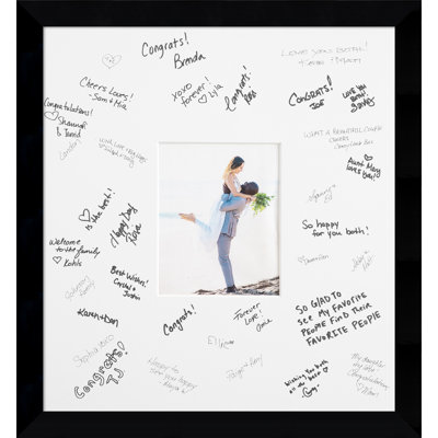 Museum Signature Mat Picture Frame, Photo Frame Wedding Guest Book Alternative, Autograph Picture Mat for Signature Board, Wedding Celebrations Graduations Support Encouragement or Retirement