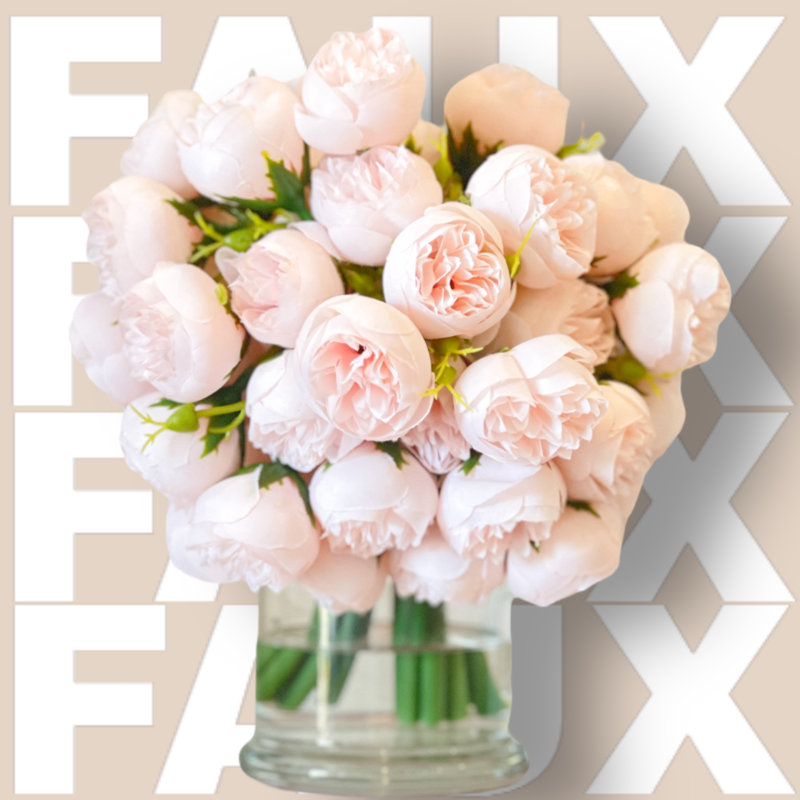 Arrangements floraux de pivoines dans un vase, Rose clair