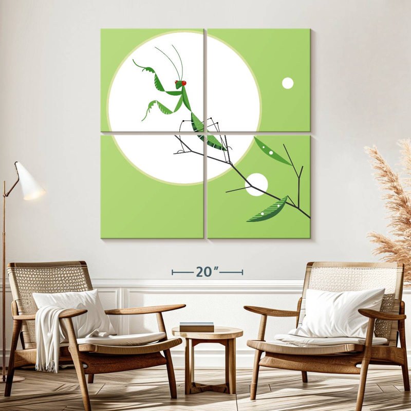 Brampt Green Praying Mantis, 57" H x 57" W