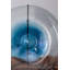 Assiette décorative en verre Celio en bleu / blanc