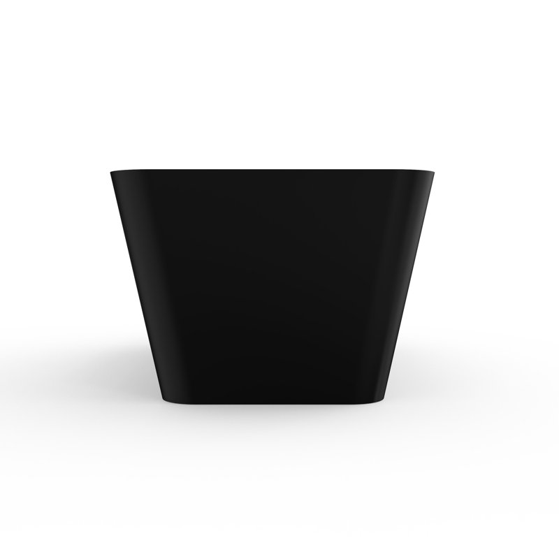 67 Inch Freestanding Solid Surface Bathtub, Black Matte, One - Piece Construction And Ergonomic Design For Bathrooms 67*31.5*23.14 Matte Surface, Comfortable Safe Family