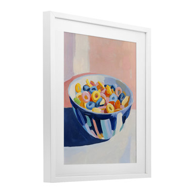 Impression colorée sous verre en forme de bol de céréales par The Prints Vibe