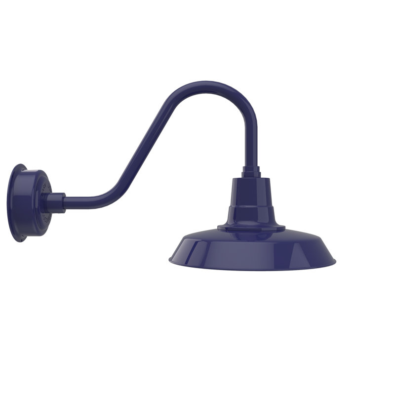 Luminaire de grange d’extérieur oldage, Bleu de cobalt, 19.375" H x 21" W x 16.25" D