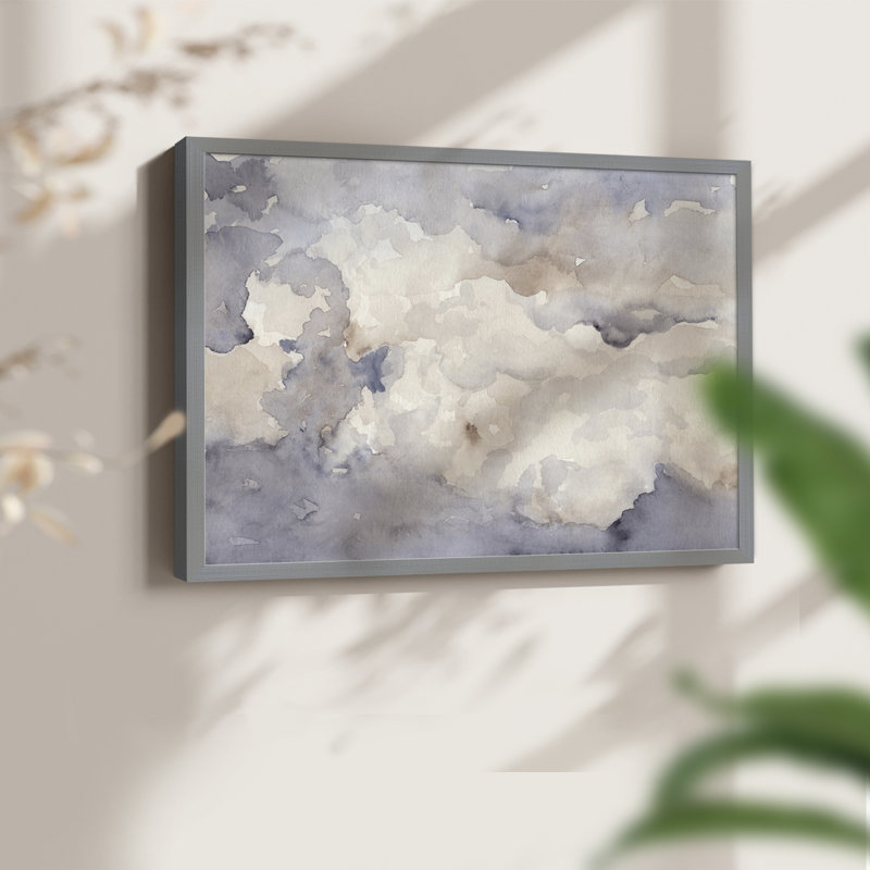 «Clouds in Neutral II», reproduction encadrée, Gris, H 16 po x l 20 po