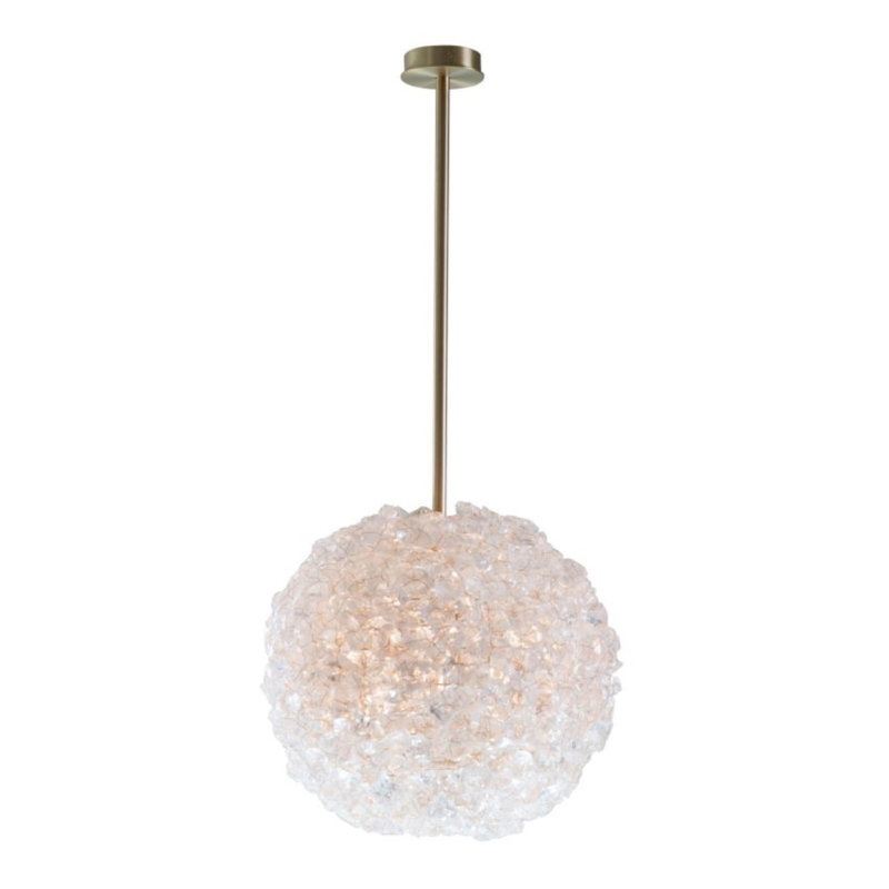 Lustre sphère sphérique Orion, Couleurs mélangées, Nickel brossé, 24” Diameter x 24” Height