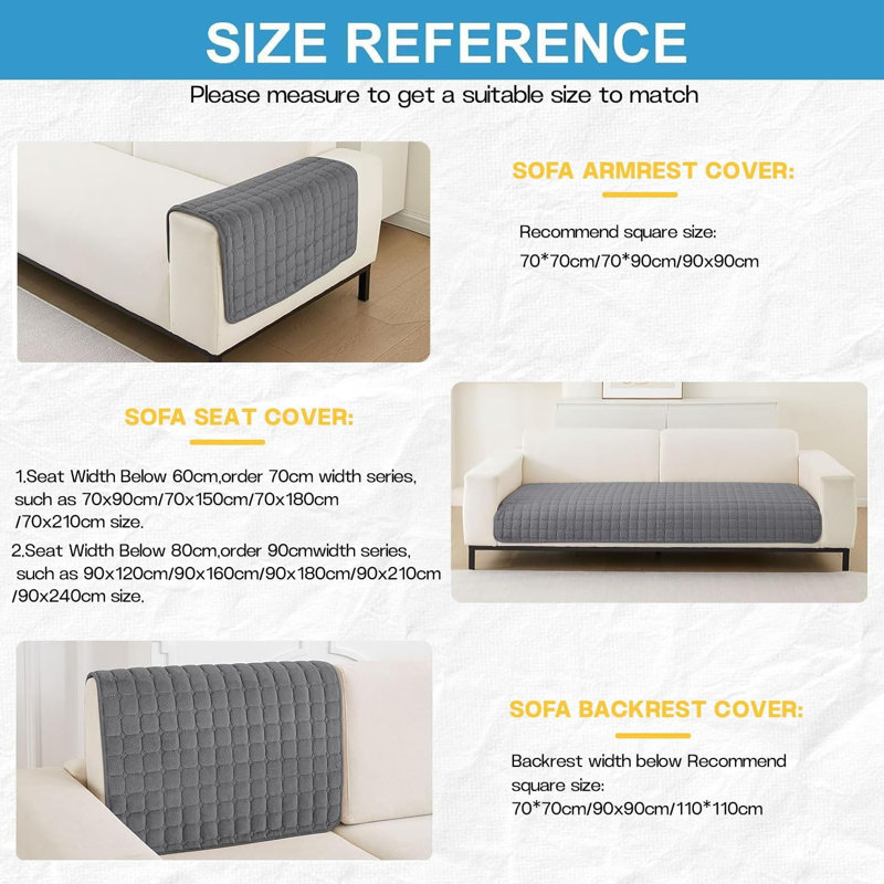 Fabric Box Cushion Sofa Slipcover